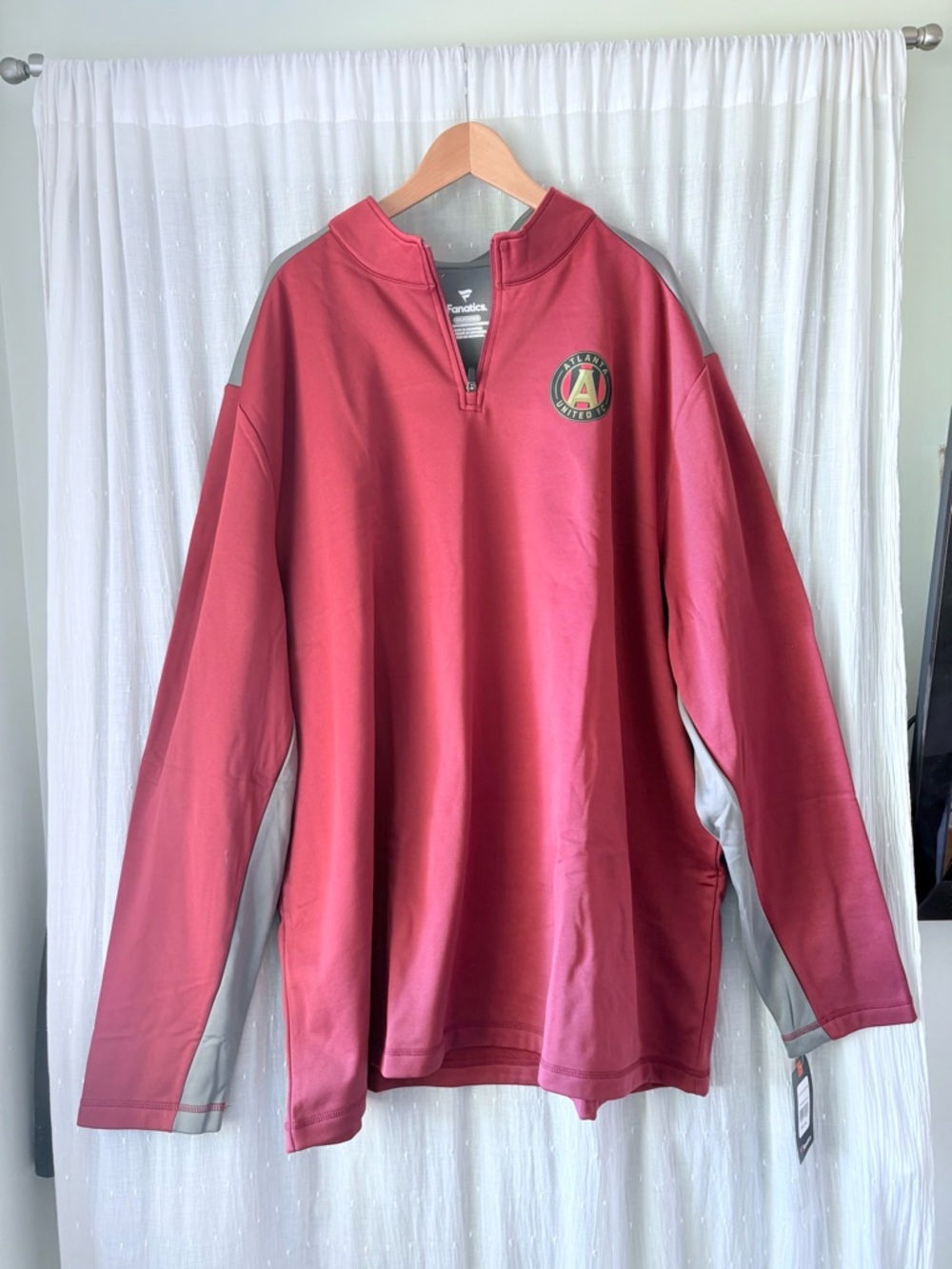 Fanatics Men's Maroon & Gray Atlanta United Zip-Up PulloverNWT